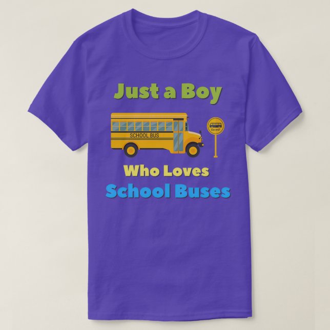 Camiseta Apenas Um Menino Que Ama Os Ônibus 11 (Frente do Design)