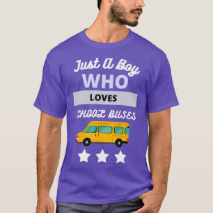 Camiseta Apenas um menino que ama os ônibus escolares 3 2