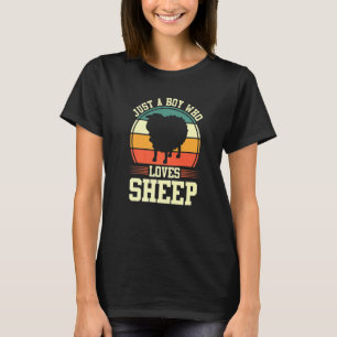 Camiseta Apenas um menino que ama ovelhas Fazendeiro de ove