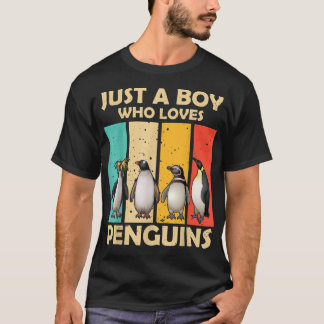 Camiseta Apenas Um Menino Que Ama Pinguins Cute Penguin Zoo