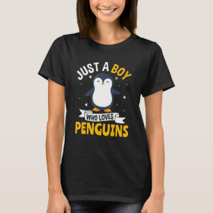 Camiseta Apenas Um Menino Que Ama Pinguins Imperador Sea Bi