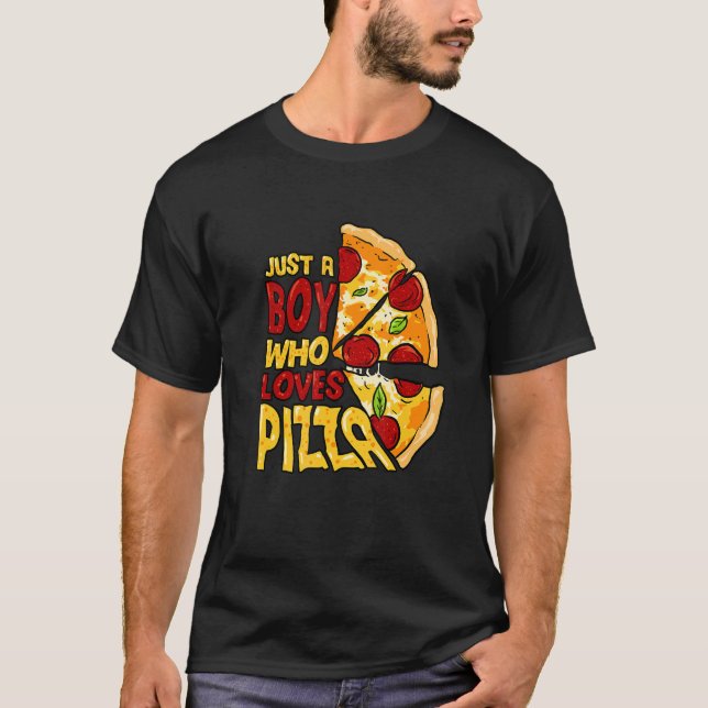 Camiseta Apenas Um Menino Que Ama Pizza (Frente)
