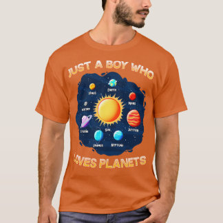 Camiseta Apenas Um Menino Que Ama Planetas I Science Chemis