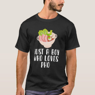 Camiseta Apenas Um Menino Que Ama Ramen Pho Engraçado