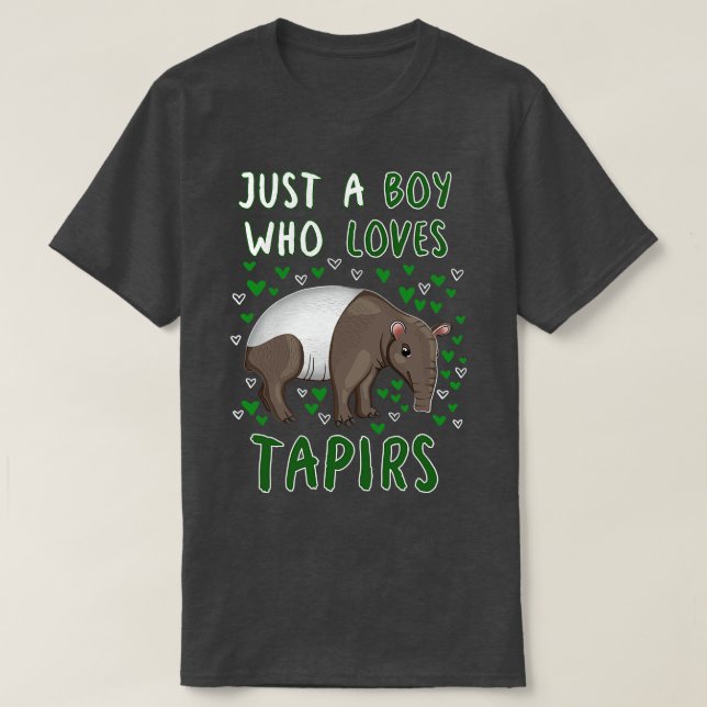 Camiseta Apenas Um Menino Que Ama Tapirs (Frente do Design)