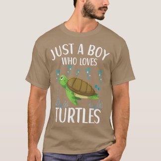 Camiseta Apenas Um Menino Que Ama Tartarugas Do Mar Cute