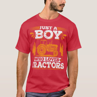 Camiseta Apenas Um Menino Que Ama Tratores 1