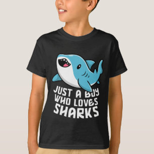 Camiseta Apenas Um Menino Que Ama Tubarões