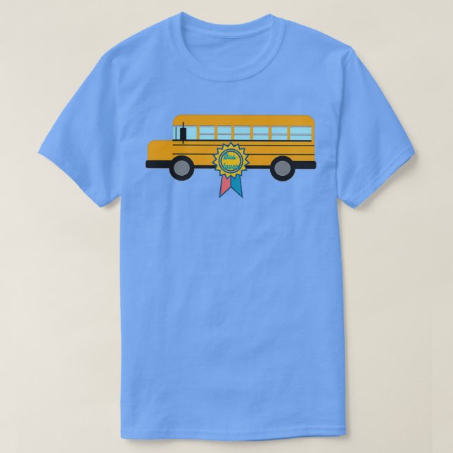 Camiseta Apenas um menino que ama um ônibus escolar (Frente do Design)