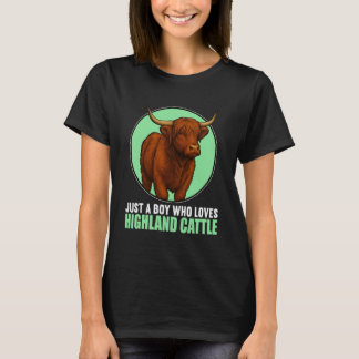 Camiseta Apenas um Menino que Ama Vaca das Terras Altas Vac