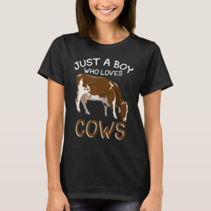 Camiseta Apenas um menino que ama vacas agricultores bezerr