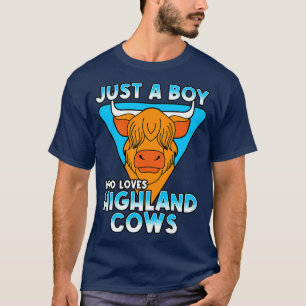 Camiseta Apenas Um Menino Que Ama Vacas Em Highland 2