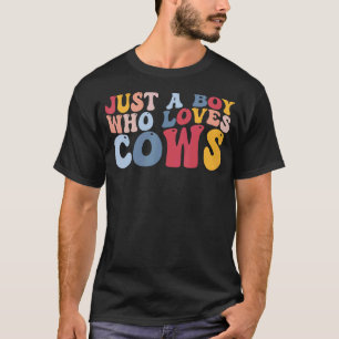 Camiseta Apenas um menino que ama vacas novilhas gado