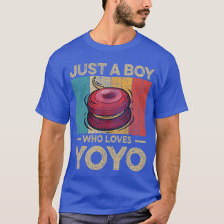 Camiseta Apenas um menino que ama Yoyo Engraçado Vintage Yo