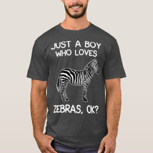Camiseta Apenas Um Menino Que Ama Zebras