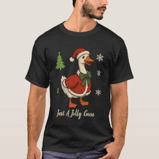 Camiseta Apenas Um Natal Alegre Festa de Férias de Ganso