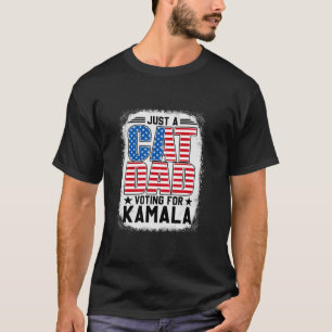 Camiseta Apenas Um Pai De Gato Votando Para Kamala Votando 