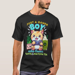 Camiseta Apenas um pai gamer que ama plantas Matcha Lattes 