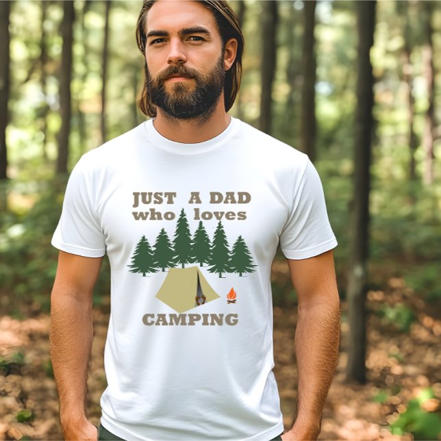 Camiseta Apenas um pai que ama acampar e caminhar (Criador carregado)