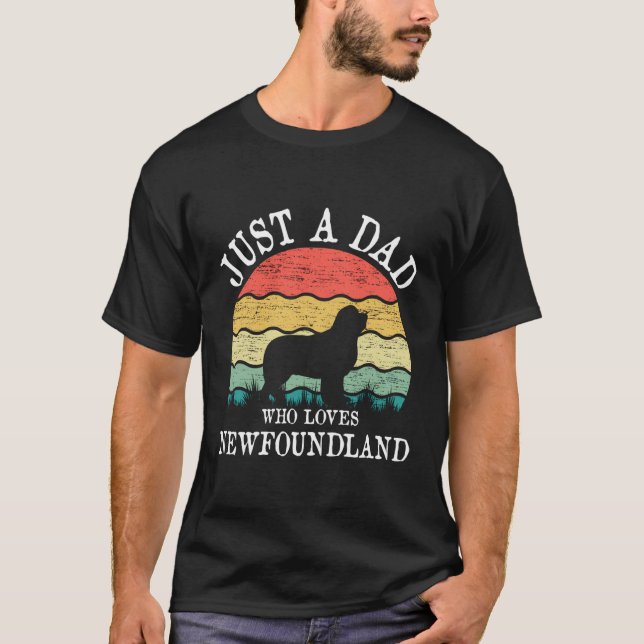 Camiseta Apenas Um Pai Que Ama O Cachorro Da Terra Nova, Pa (Frente)