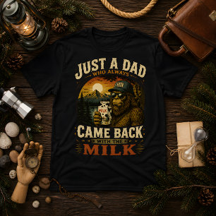 Camiseta Apenas um Pai Que Sempre Voltava Com Leite Retro