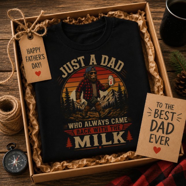 Camiseta Apenas um Pai Que Sempre Voltava Com O Leite (Criador carregado)