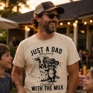 Camiseta Apenas um Pai que Voltou com o Guaxinim do Leite