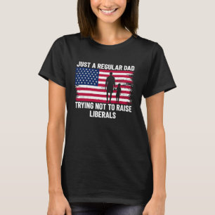 Camiseta Apenas Um Pai Regular Tentando Não Levantar Libera