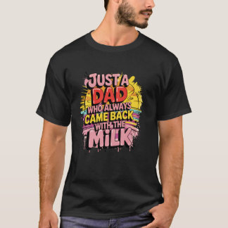 Camiseta Apenas um Pai Retro Milk Run Retro Inspirado Dia d