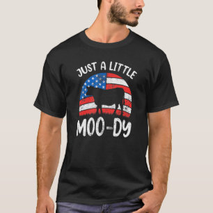 Camiseta Apenas Um Pequeno Cal Americano Moo Patriótico