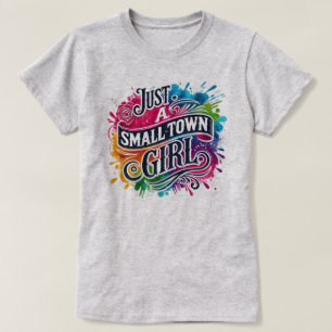 Camiseta Apenas um pequeno Splash de Cor da Menina