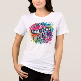 Camiseta Apenas um pequeno Splash de Cor da Menina