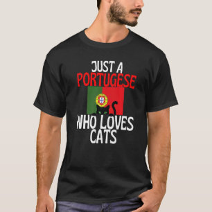 Camiseta Apenas Um Português Que Ama Gatos Para Todo Portug