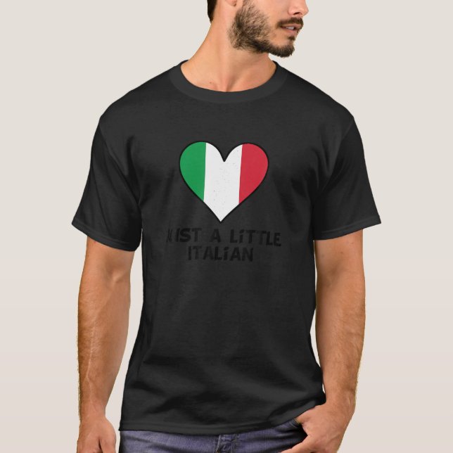 Camiseta Apenas Um Pouco De Bandeira Italiana Engraçado Itá (Frente)