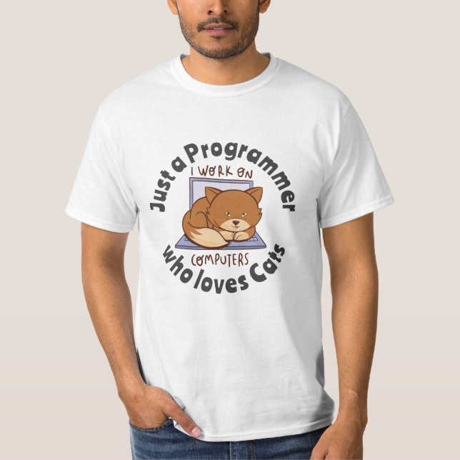 Camiseta Apenas um programador que ama gatos (Frente)