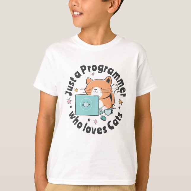 Camiseta Apenas um programador que ama gatos (Frente)