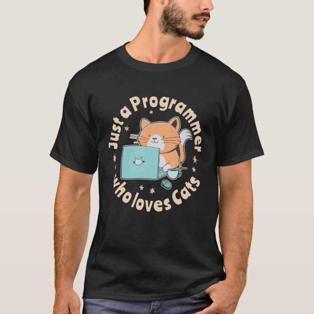 Camiseta Apenas um programador que ama gatos (Frente)