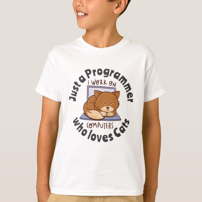 Camiseta Apenas um programador que ama gatos (Frente)