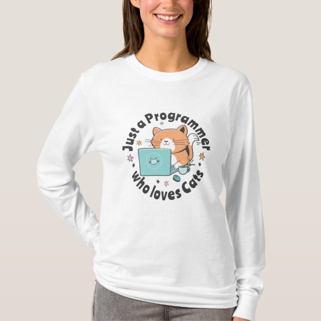 Camiseta Apenas um programador que ama gatos (Frente)