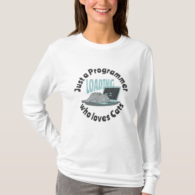 Camiseta Apenas um programador que ama gatos (Frente)