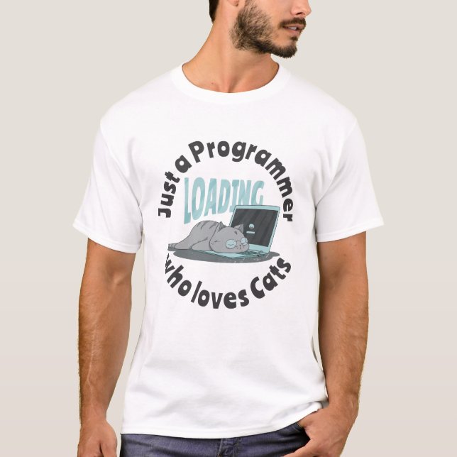 Camiseta Apenas um programador que ama gatos (Frente)