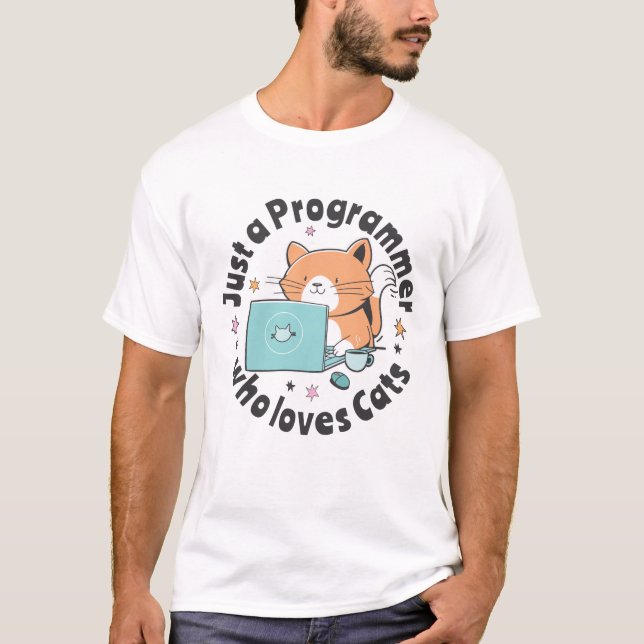 Camiseta Apenas um programador que ama gatos (Frente)