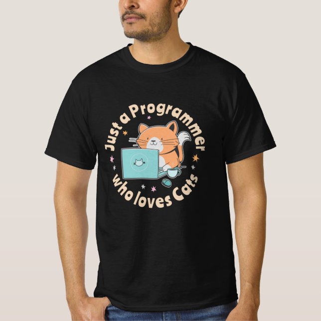 Camiseta Apenas um programador que ama gatos (Frente)