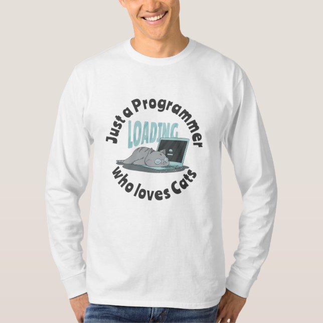 Camiseta Apenas um programador que ama gatos (Frente)
