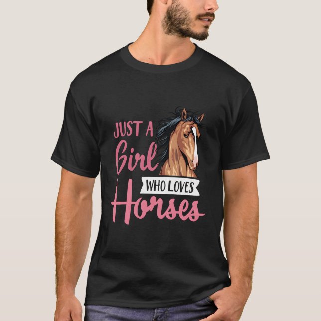 Camiseta Apenas Um Que Adora Cavalos Cavalos Cavalos Que An (Frente)