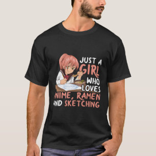 Camiseta Apenas Um Que Ama Anime Ra E Desenhando O Japão An