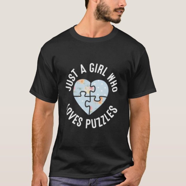 Camiseta Apenas Um Que Ama Enigmas Quebra-Cabeça (Frente)