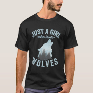 Camiseta Apenas um que ama lobos Lobo e