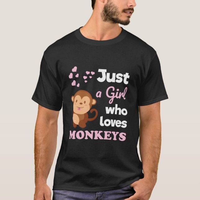 Camiseta Apenas um que ama macacos (Frente)