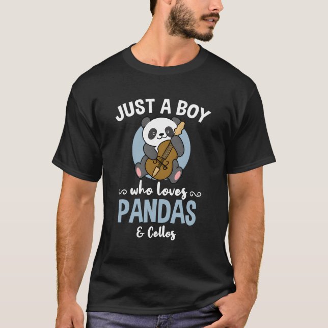 Camiseta Apenas Um Que Ama Pandas E Cellos (Frente)